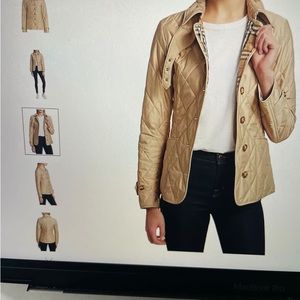 Brand new Burberry women jacket ,SizeS/PM. It is about 36 inches from bust.